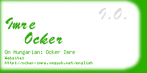 imre ocker business card
